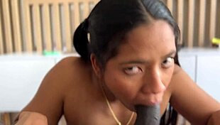 Amateur Couple Plays With Big Black Cock At Home