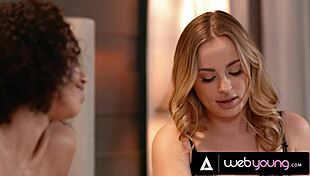 Lonely Petite 18+ Alexis Tae HAS PASSIONATE SEX with PAWG Roommate Anna Claire Clouds