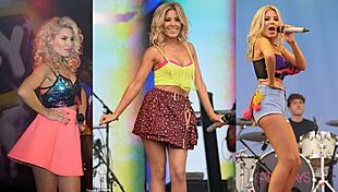 Mollie King in Jerking Off Contest Game