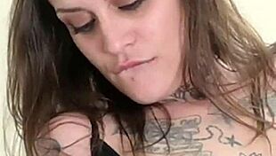 sarafina tries on modeling samples in the bedroom