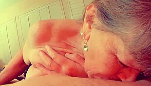 mature nurse in cosplay performs oral in hospital setting