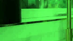 double breeding action in the kitchen with skinny redhead and flexible moves