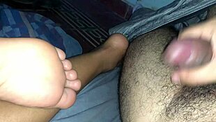 Sweet Morning Footjob with Intriguing Touches