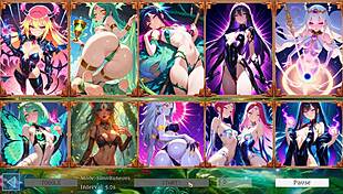 Battle babes hentai game slideshow with 10 hot fantasy girls.