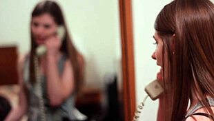 Lesbians rilee marks and alice march play in hotel bathtub