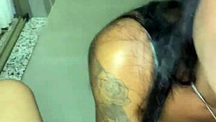 morena brasileira sucks big crooked cock