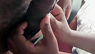 Hot Ebony Plays With Cock!