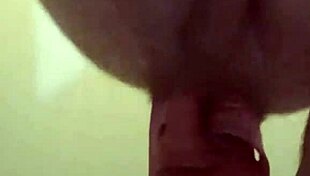 Male Squirt Helped by Two Sandals in Stretched Ass