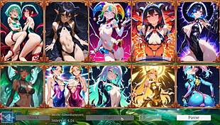 Battle babes hentai game slideshow with 10 hot fantasy girls.