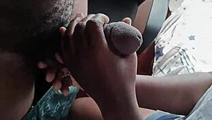 Hot Ebony Plays With Cock!