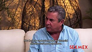 paying off dad's debt with carolina guerrero in a quickie