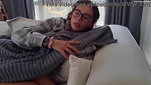 Step daughter jerks off for parents during hard sex