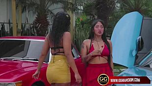 uh, those lesbians are just sittin on top of some luxury cars at ggmansion, ya know