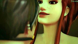 Handjob with lesbian toys in new animation