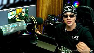 Ruan gets horny as bibi griffo grinds on his lap in podcast