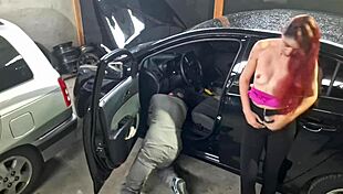 Hey mechanic, I brought my car for a fix but ended up getting that big dick instead!
