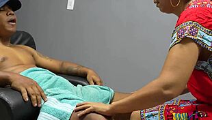 a good footjob part 1 with tight pussy riding