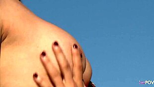 Intriguing Big Titted German Dykes Engage In Scissoring Under Blue Sky