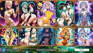 Battle babes hentai game slideshow with 10 hot fantasy girls.