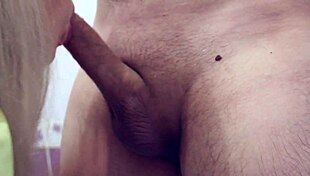 spying on step son in shower, mom sucks and jerks him off