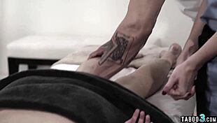 The Teen Gets Tricked Into A Fuck By The Masseuse And Her Husband