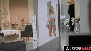 perfect blonde candee licious gets ass fucked and footjob fetish