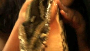 brunette lady dances and seduces her lover softly