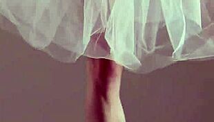 Blonde Gymnast Flexes Acrobatically