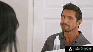 Oh wow, cute 18yo Savannah Sixx gets oiled up and fucks her stepdad in first Nuru massage with deepthroat! 😏