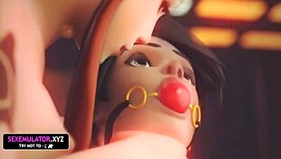 Handjob with lesbian toys in new animation