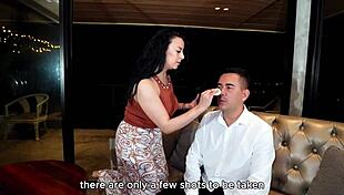 Jean paul fulfills horny milf's fantasy of eating big cock.