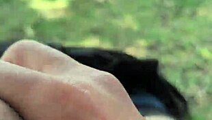 Flashing big cock outdoors