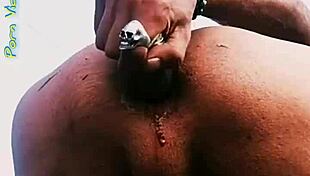 sexy cute european girl enjoys outdoor masturbation leading to cumshot.