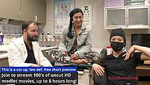 Jasmine Rose's immigration physical with humiliation.