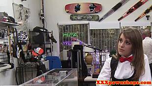 Masturbating Pawnee Fucks Broker for Cash on Hidden Cam