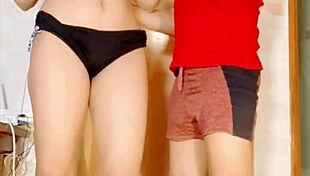 Hot couple fucks sensually at home 😍.