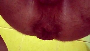 Male Squirt Helped by Two Sandals in Stretched Ass