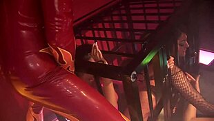 european kinky groupsex orgy with bound pussy and rough costumes