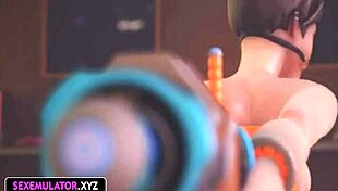 Handjob with lesbian toys in new animation