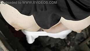 The juicy village girl pleasures herself in the hut