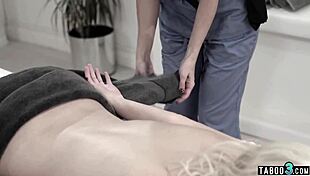 The Teen Gets Tricked Into A Fuck By The Masseuse And Her Husband