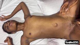 Petite Horny Teen Gets Her Tight Pussy Licked And Fucked By A Massive African Cock In Missionary