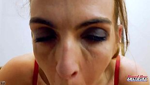 horny brunette shelly sucks boner and gets twat drilled.