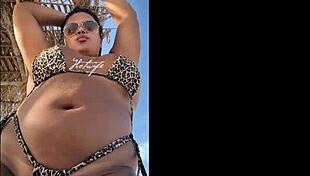 Married Prostitute Shows Tanned Ass In Bikini On Beach