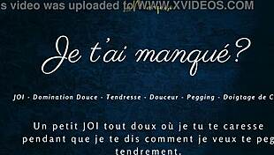 in this french joi, girl gives jerk off instructions while pegging guy