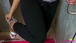 Stunning Bronze Skin Model Took A Shower