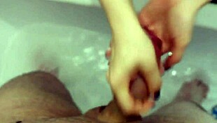 spying on step son in shower, mom sucks and jerks him off