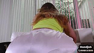 Handjob dirty talking pov amateur babe wanks and talks