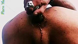 sexy cute european girl enjoys outdoor masturbation leading to cumshot.