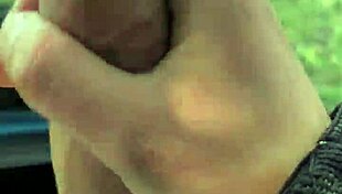 Flashing big cock outdoors